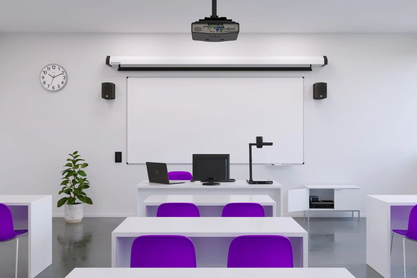 Aula inalámbrica con tecnología de colaboración Kramer